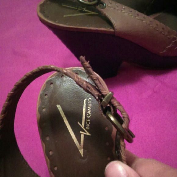 Brown Sandal Wedges Vince Camutto with Design - Picture 2 of 12